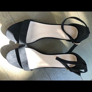ASOS Suede Open-Toe Kitten Heel Sz 9